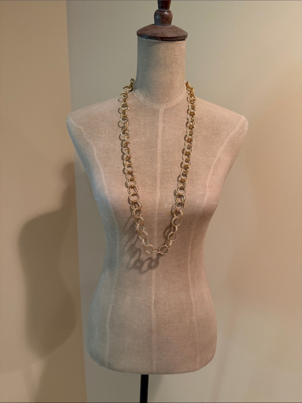 Vintage Betsey Johnson Chunky Gold Tone Statement Necklace